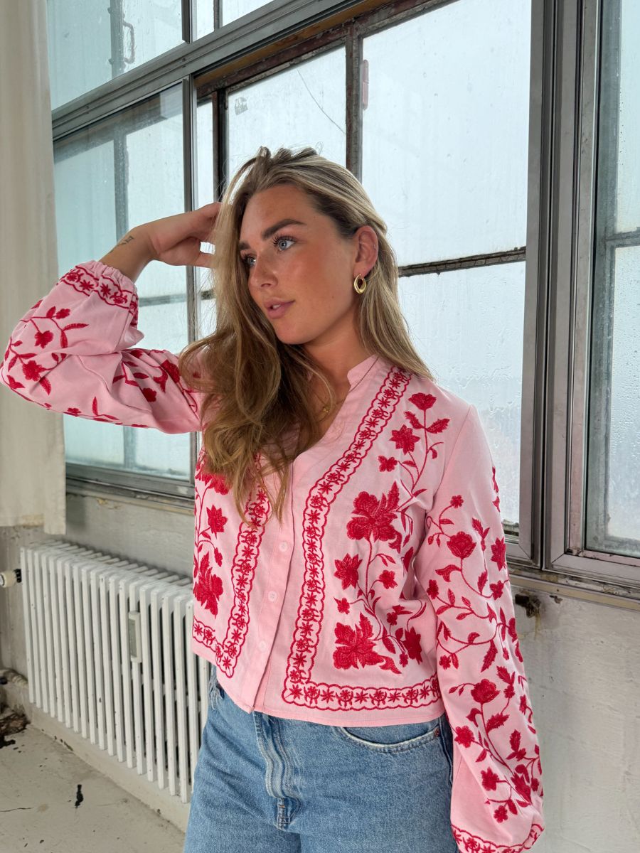 Emma ballon sleeve shirt - Pink