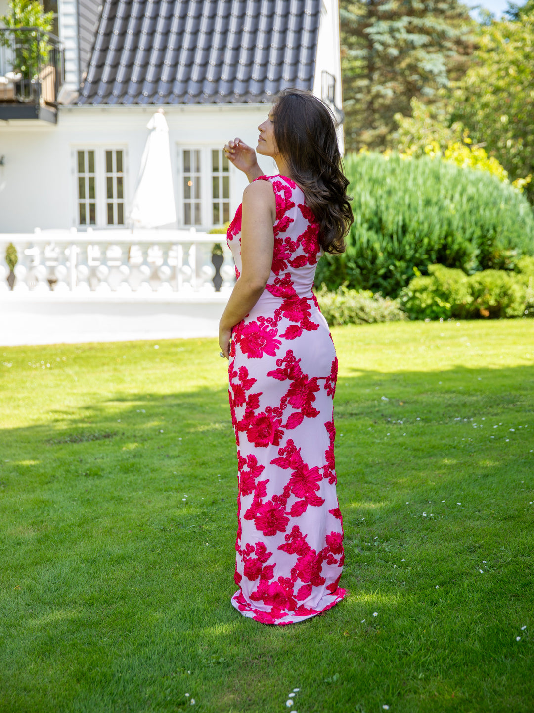 Kivo maxi mesh dress - Light Pink/Pink