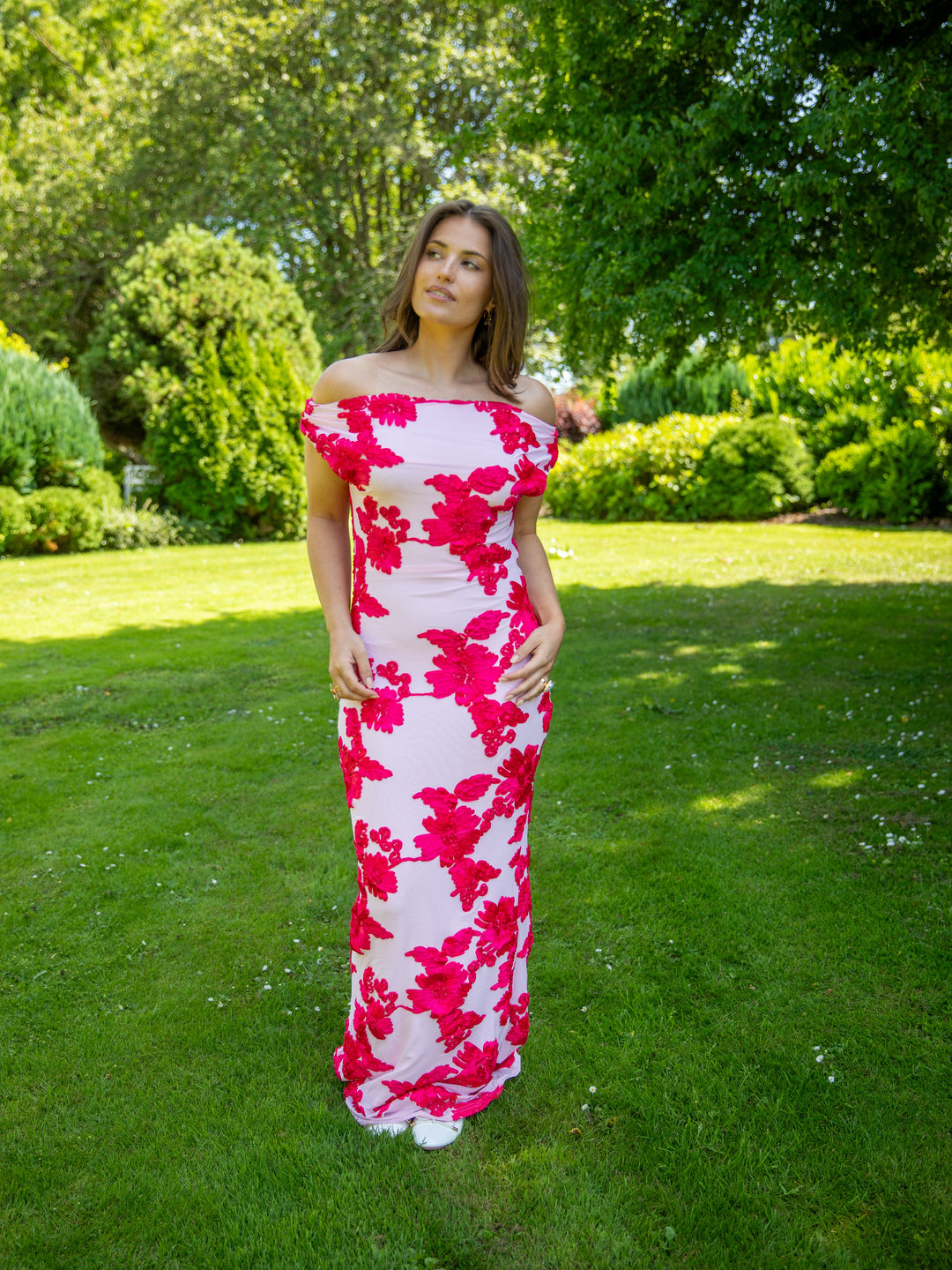 Kivo maxi mesh dress - Light Pink/Pink