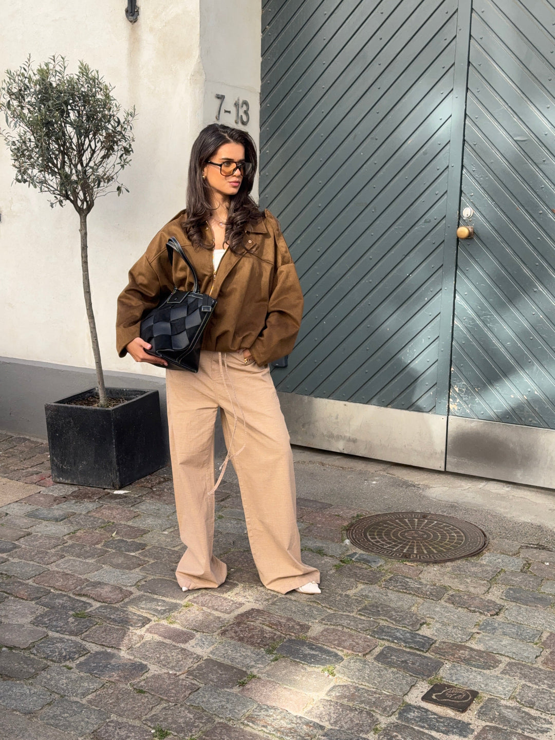 Arlinda suede bomber jacket - Dark brown