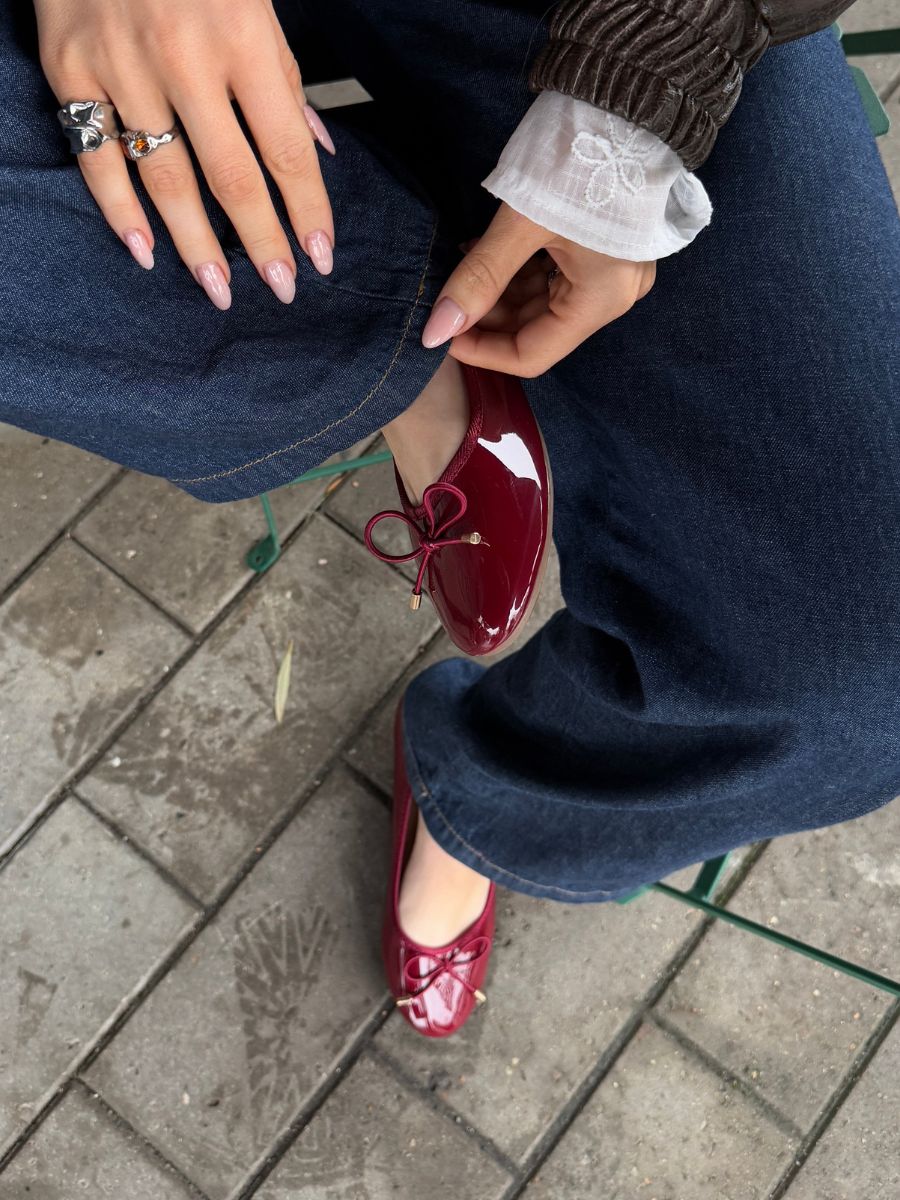 Oline ballerina - Dark red