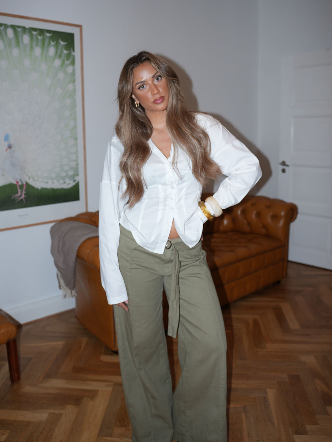 Alessia fitted shirt - White