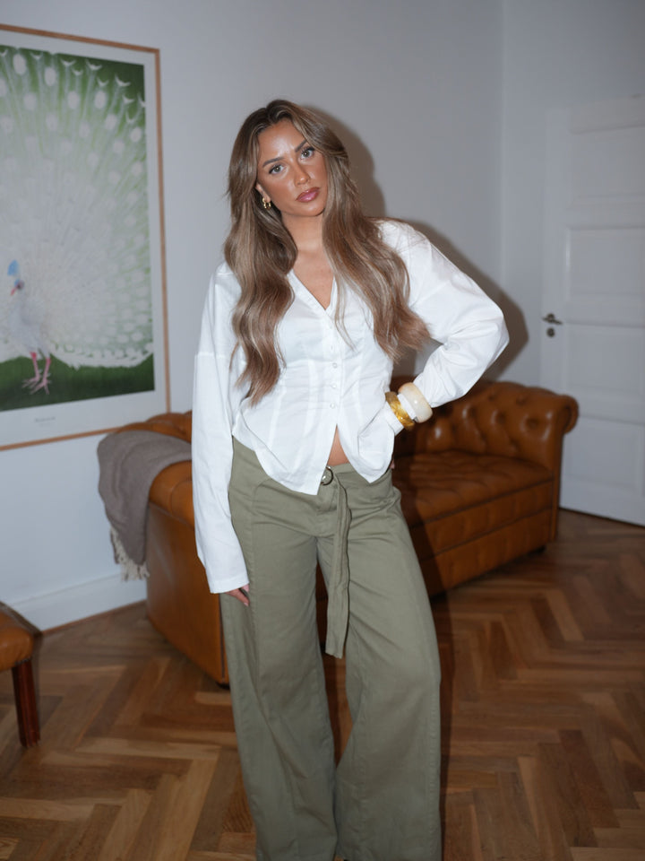 Alessia fitted shirt - White