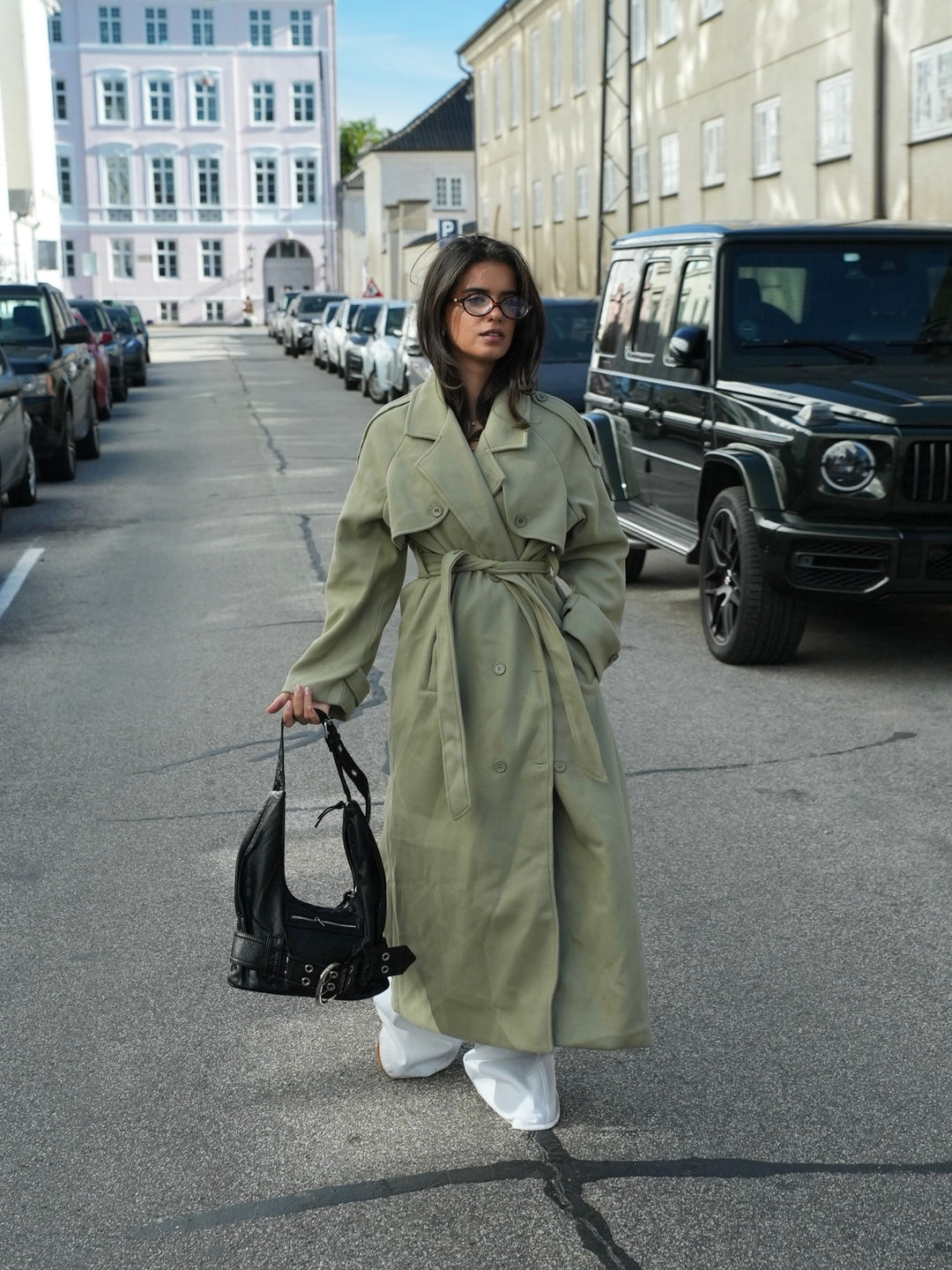 Ayla buckle shoulder bag - Black