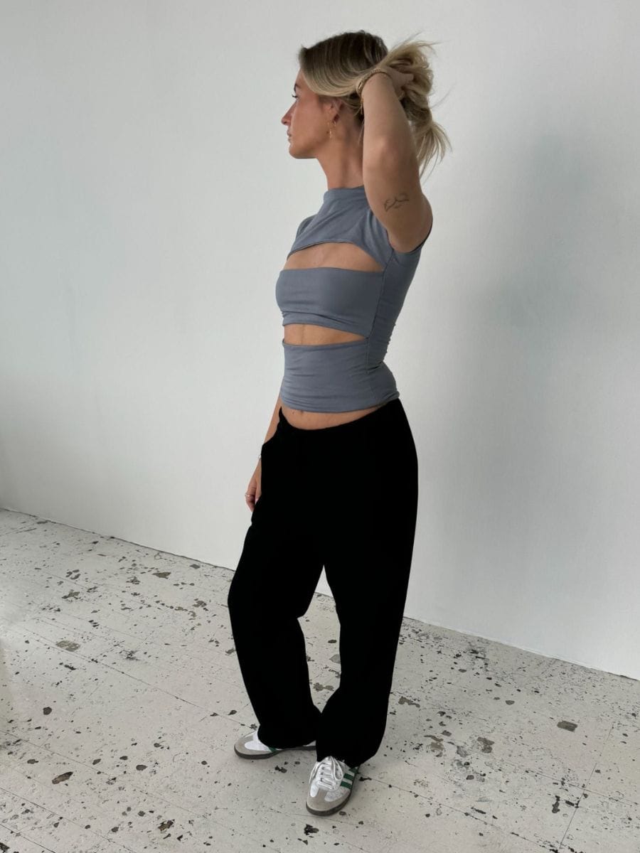 Charlotte Linen Pants Black