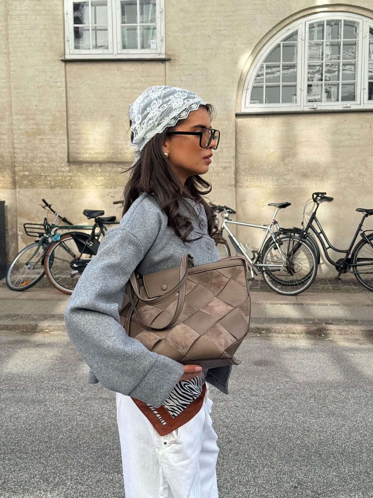 Clea High Neck Jacket Grey