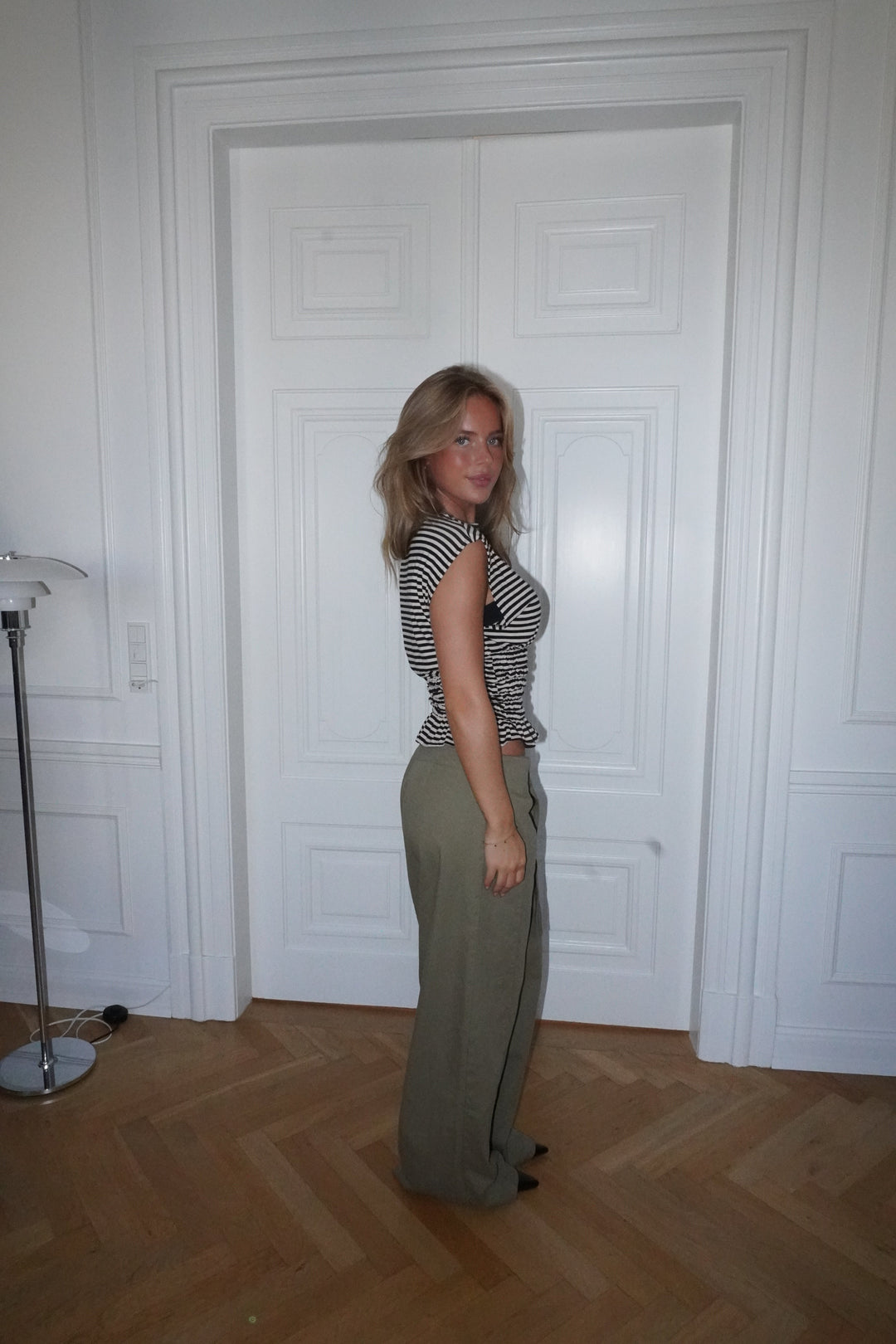 Claire belt pants - Green