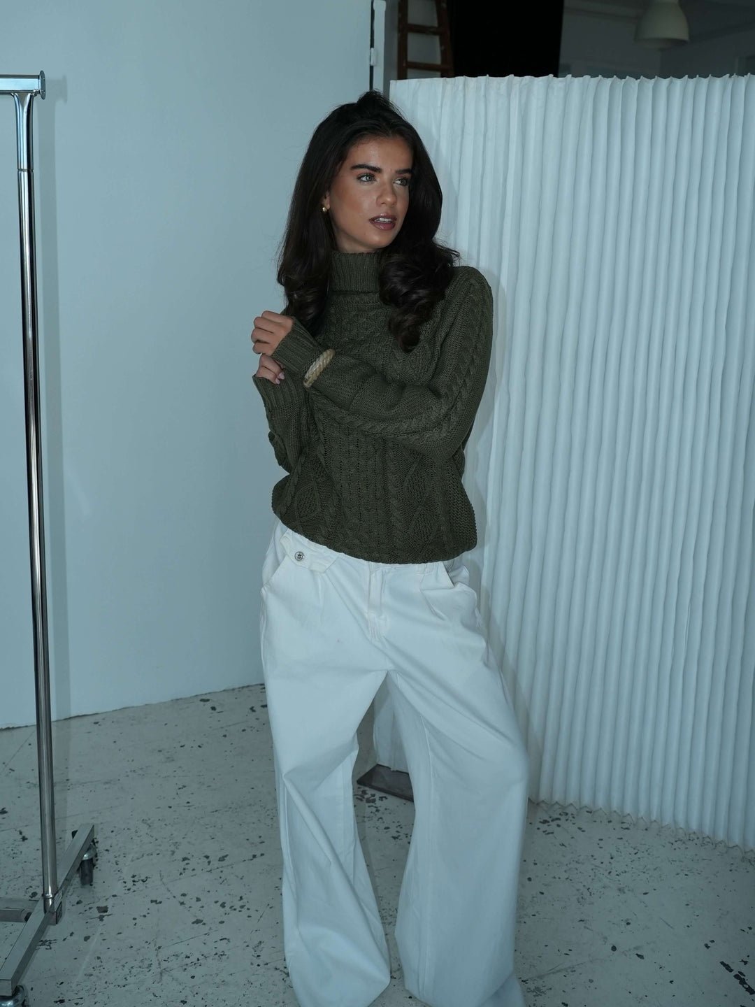 Elvira turtleneck sweater - Dark green