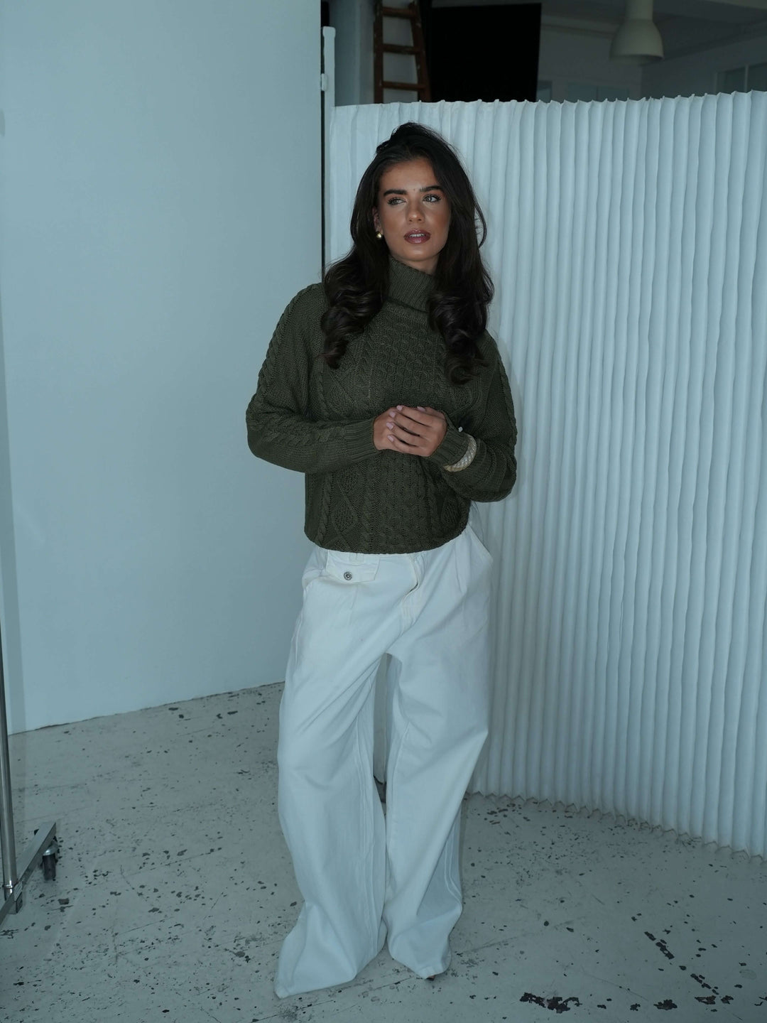 Elvira turtleneck sweater - Dark green