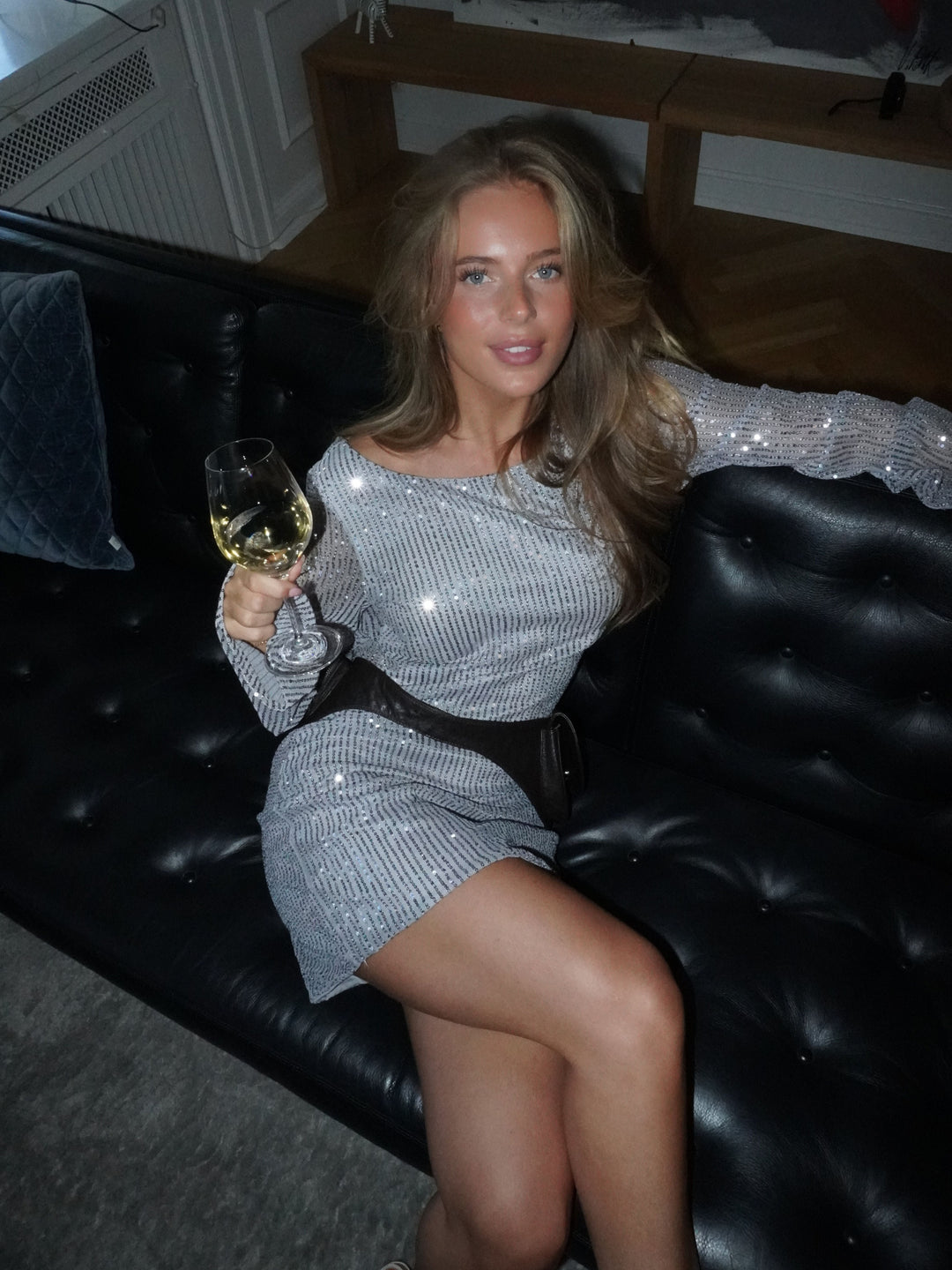 Giulia glitter dress - Grey