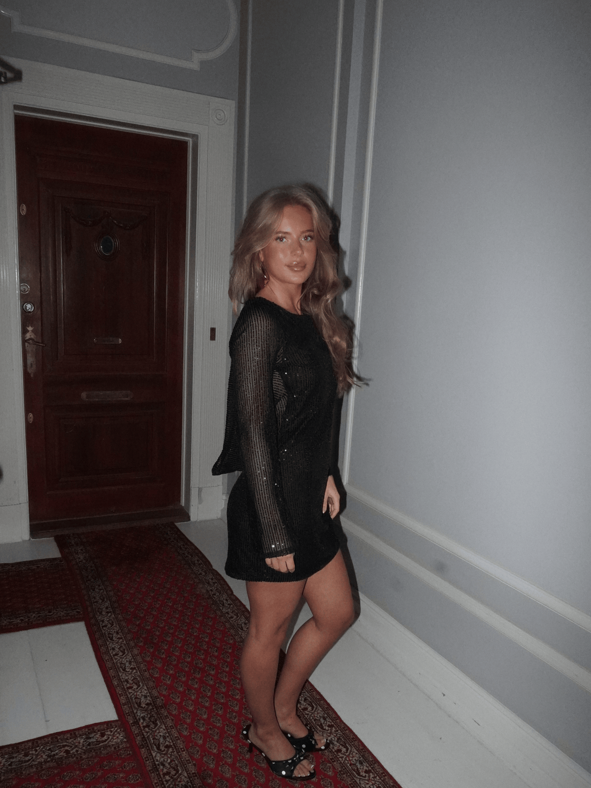 Giulia Glitter Dress Black