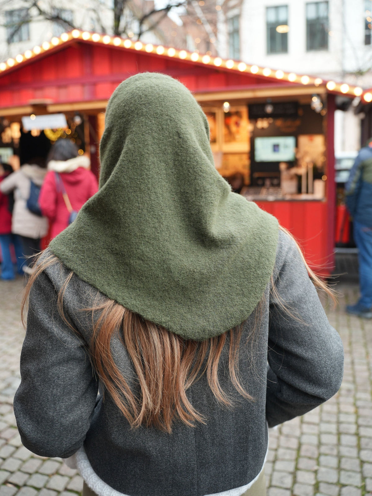 Gyda Mohair Scarf Dark Green