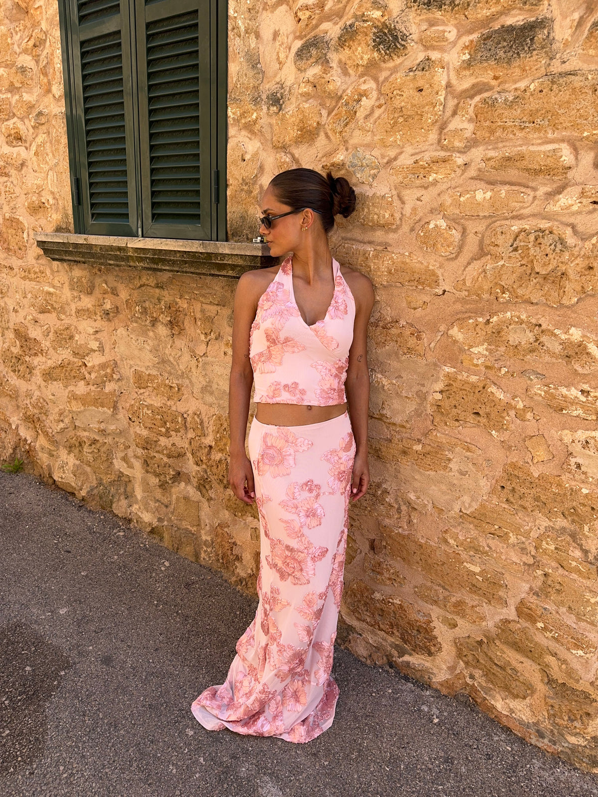 Kivo Mesh Top Pink