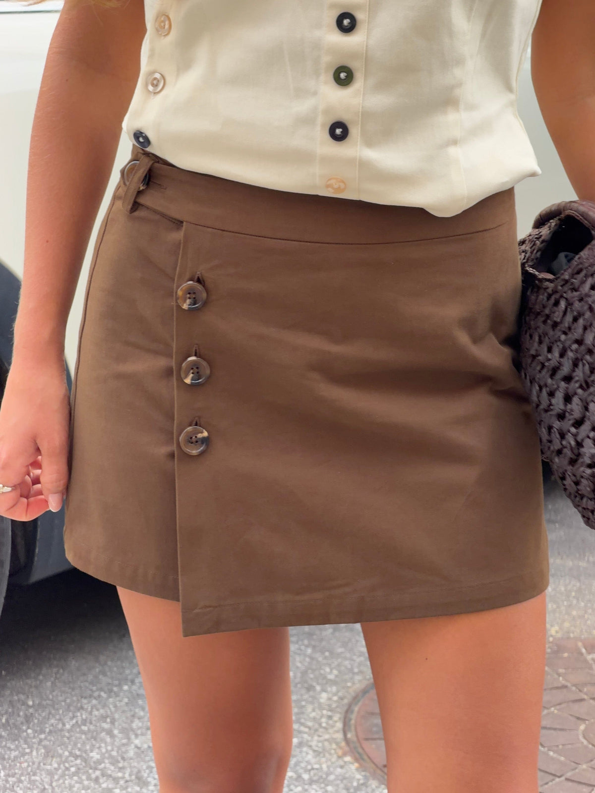 Ruby Mini Skirt Brown