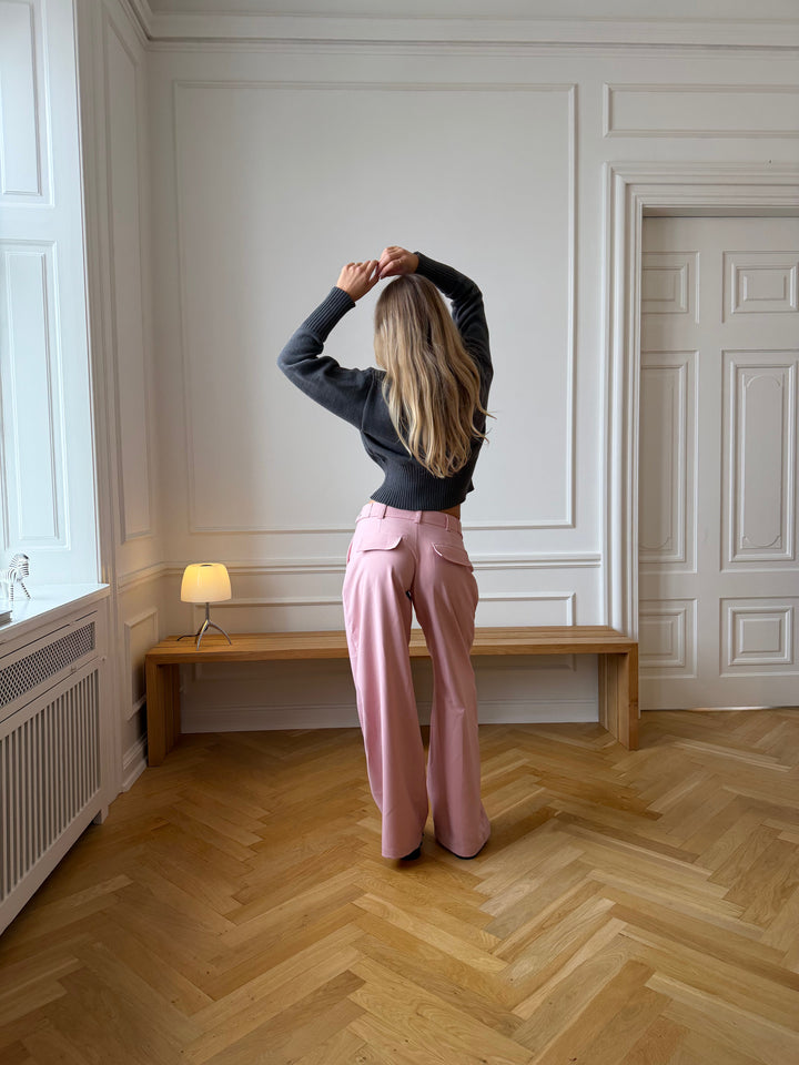 Lila loose suit pants - Dusty pink