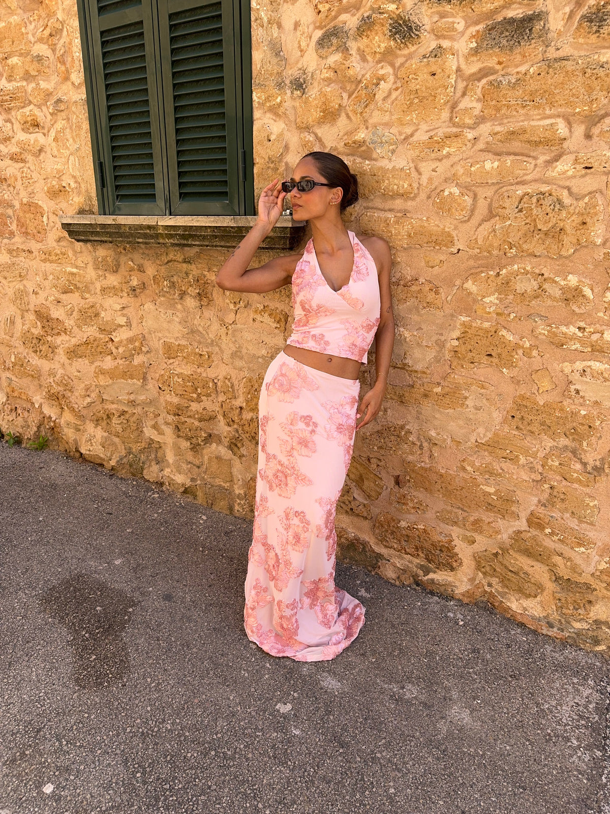 Kivo Mesh Skirt Pink
