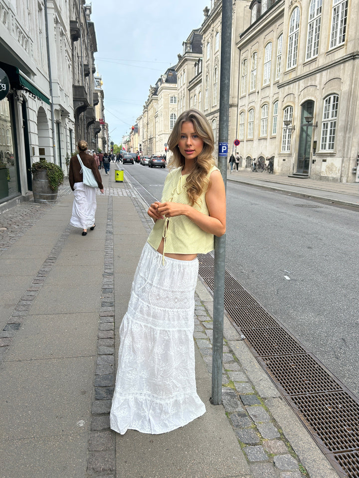 Kaya lace maxi skirt - White