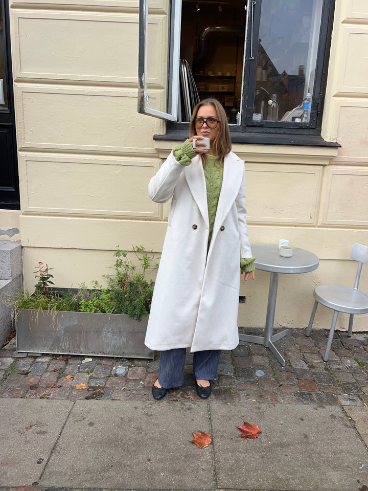 Kelly long coat - White