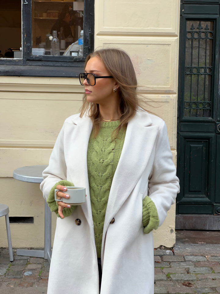 Kelly long coat - White