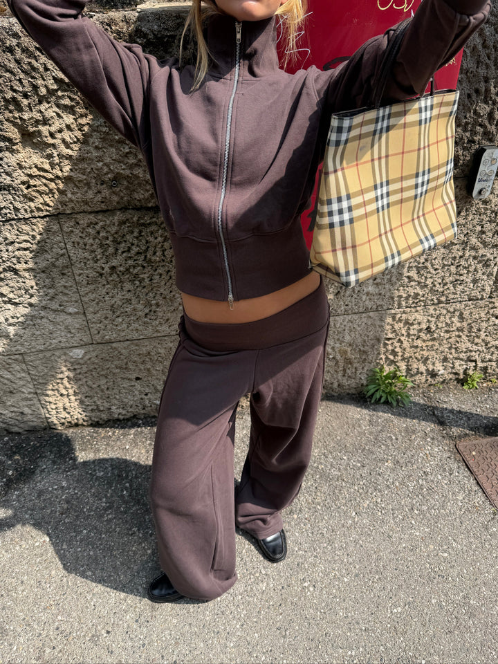 Kenya zip sweatshirt - Brown