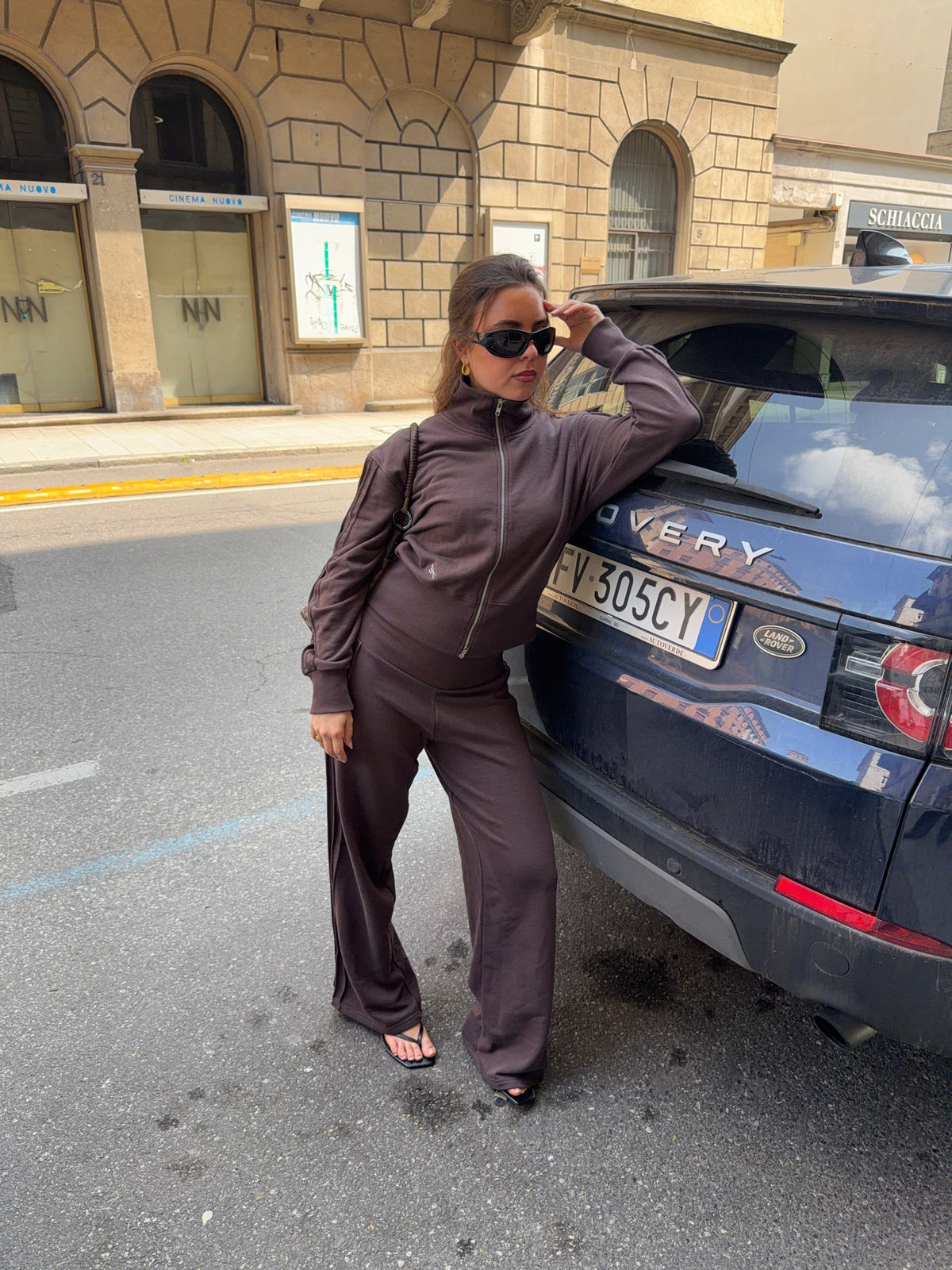 Kenya Zip Sweatshirt Brown