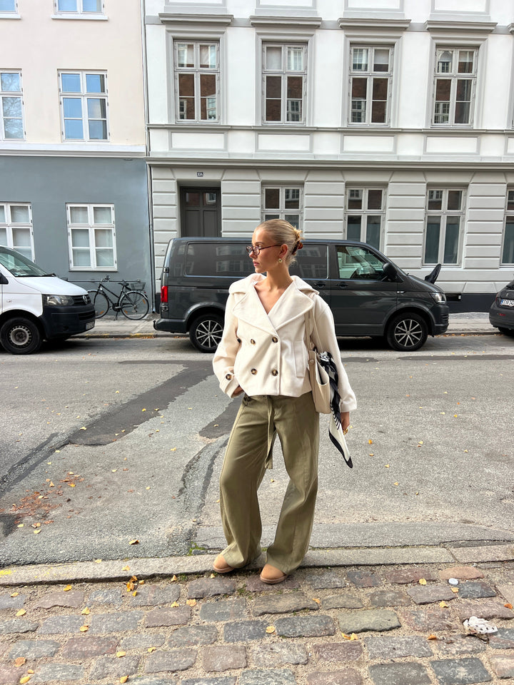 Claire belt pants - Green