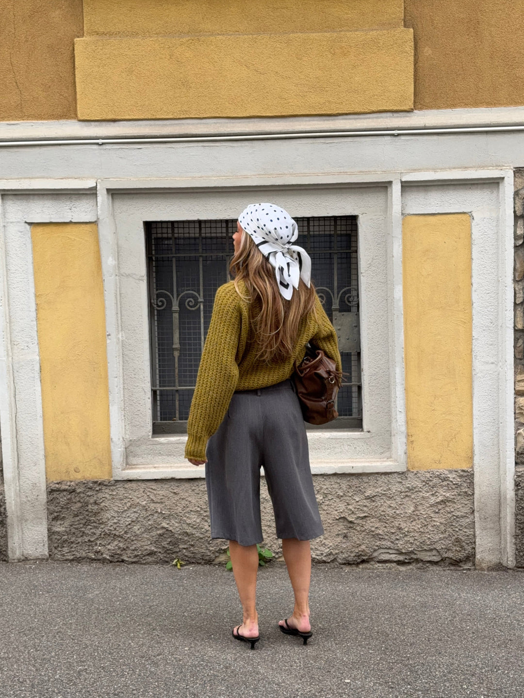Carla chunky high-neck sweater - Olive green