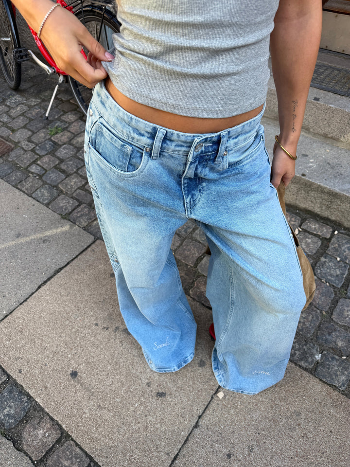 Hazel baggy denim jeans - Light blue