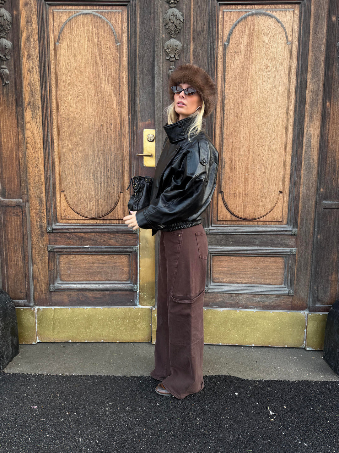 Linea Pu High Neck Jacket - Black