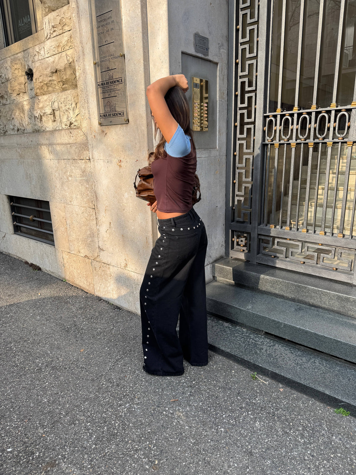 Gyda Studded Jeans Black