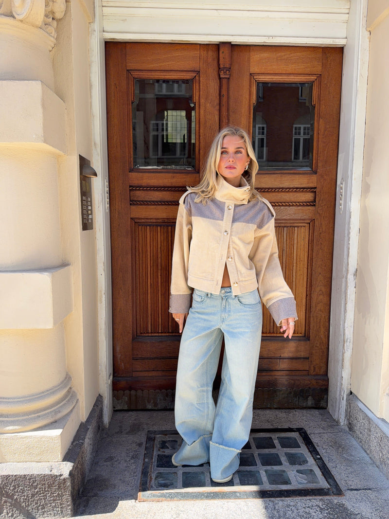 Isla fold up baggy jeans - Light blue