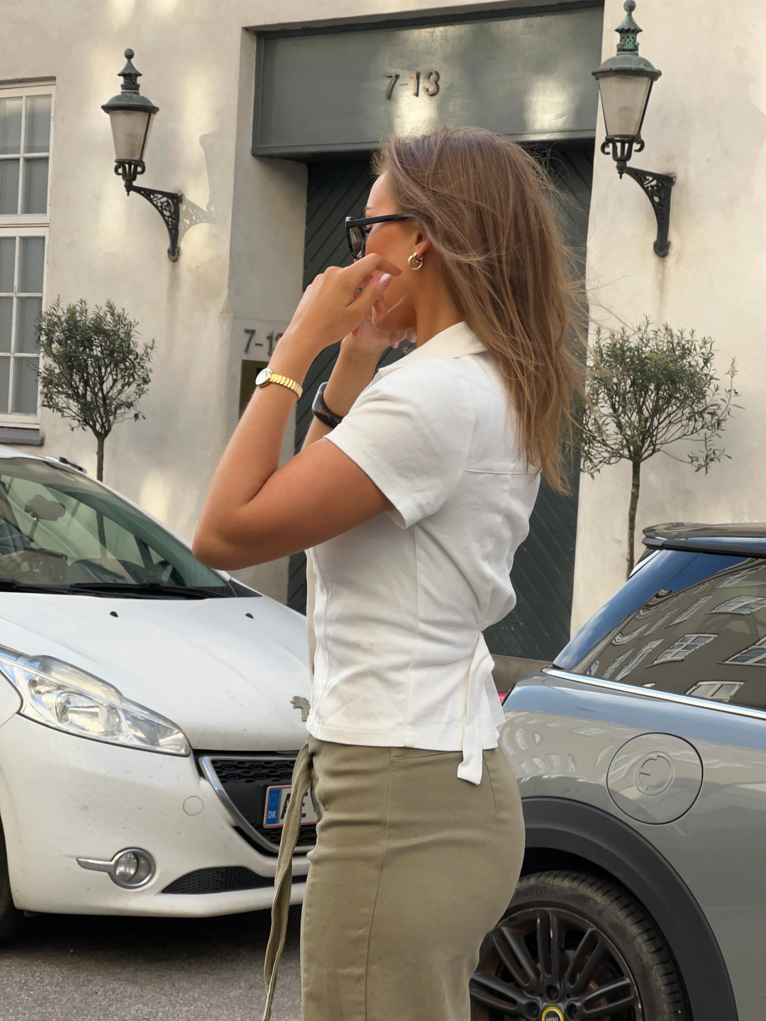 Elara fitted top - White