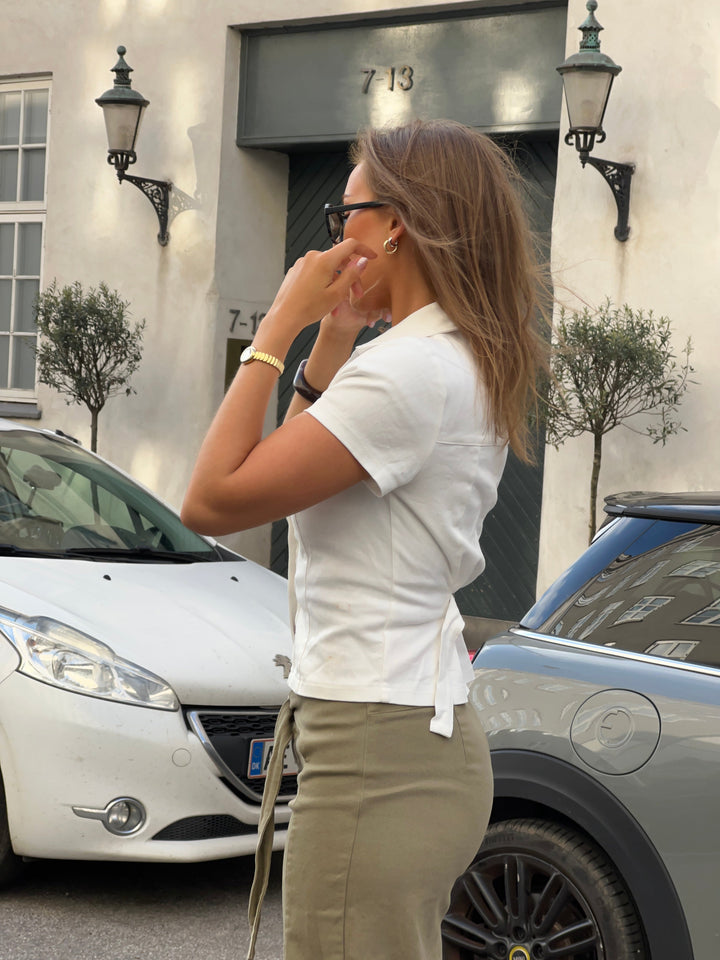 Elara fitted top - White