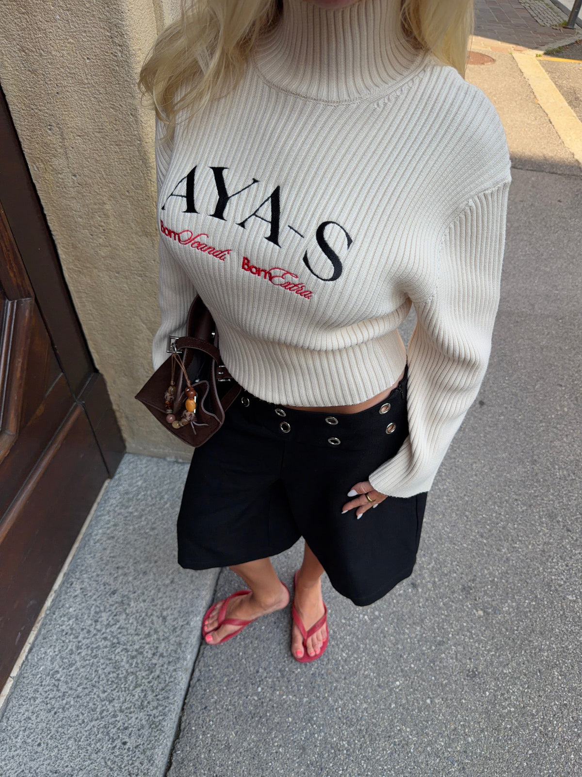 Alva Rib Knit Cream