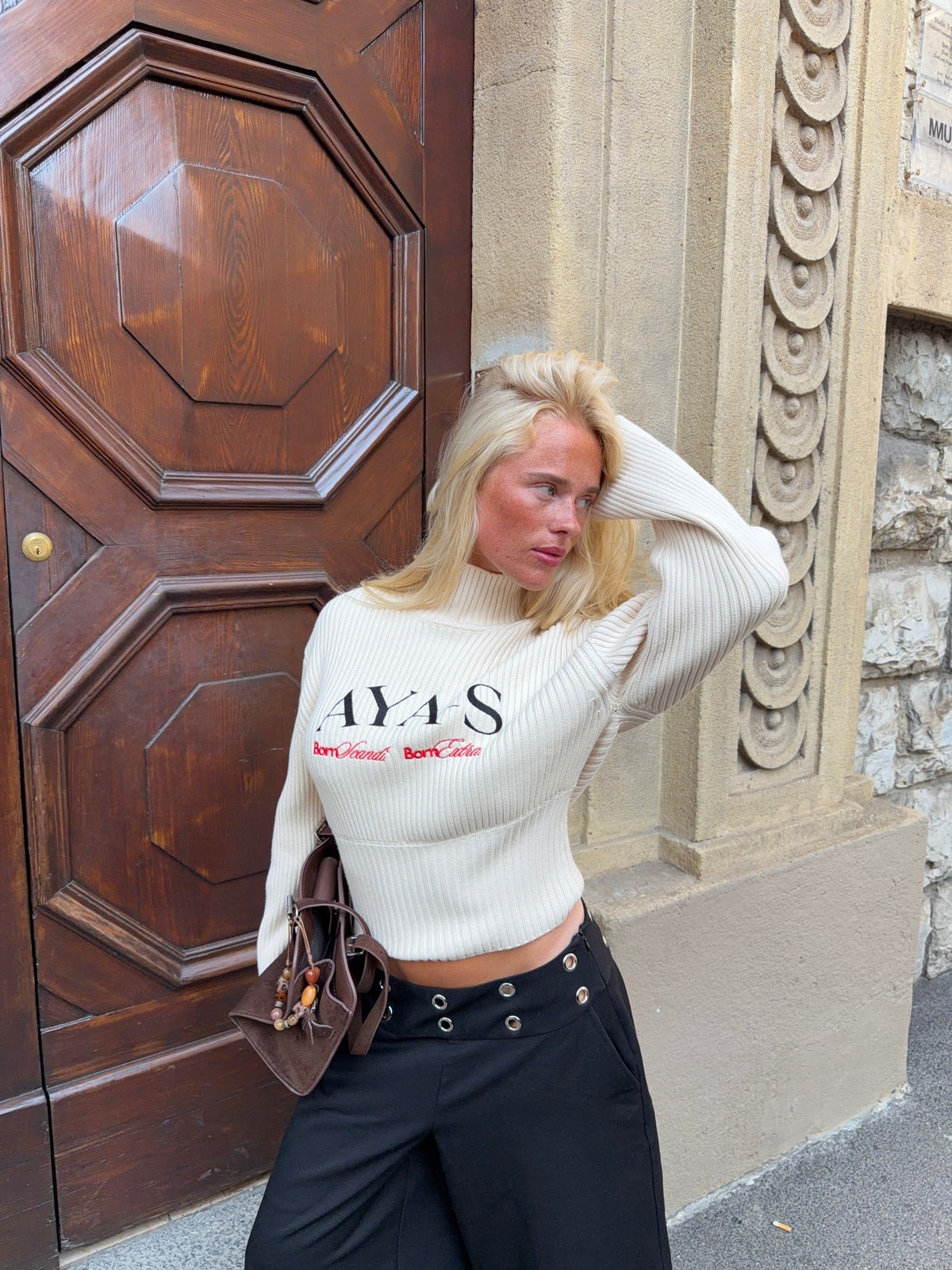 Alva Rib Knit Cream