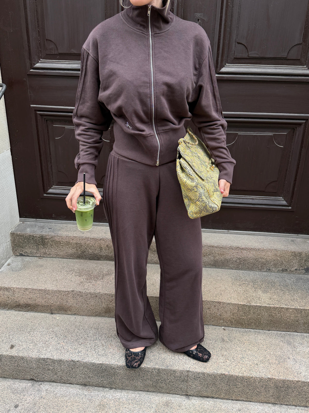 Kenya Zip Sweatshirt Brown