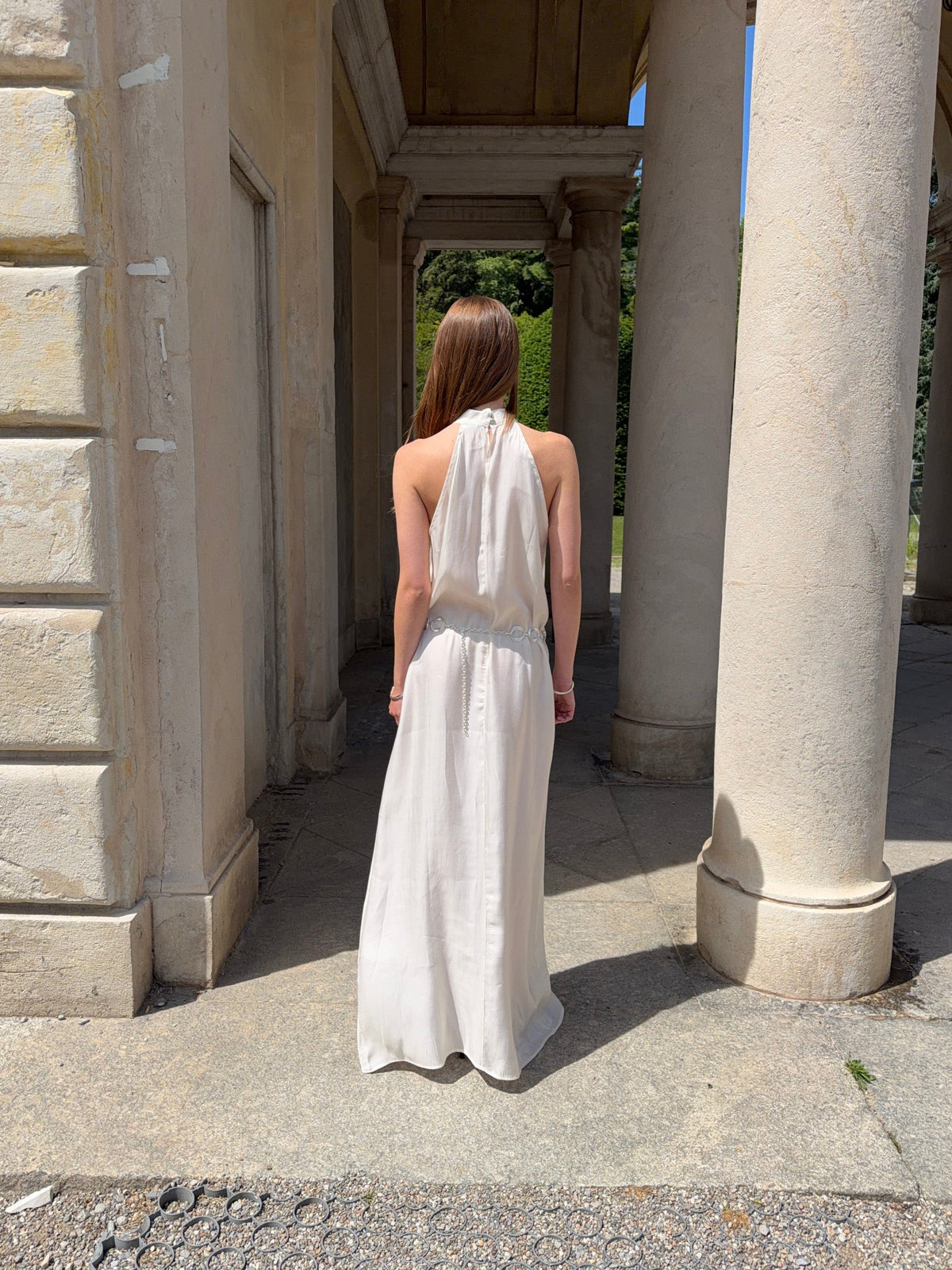Rigmor High Neck Dress Cream