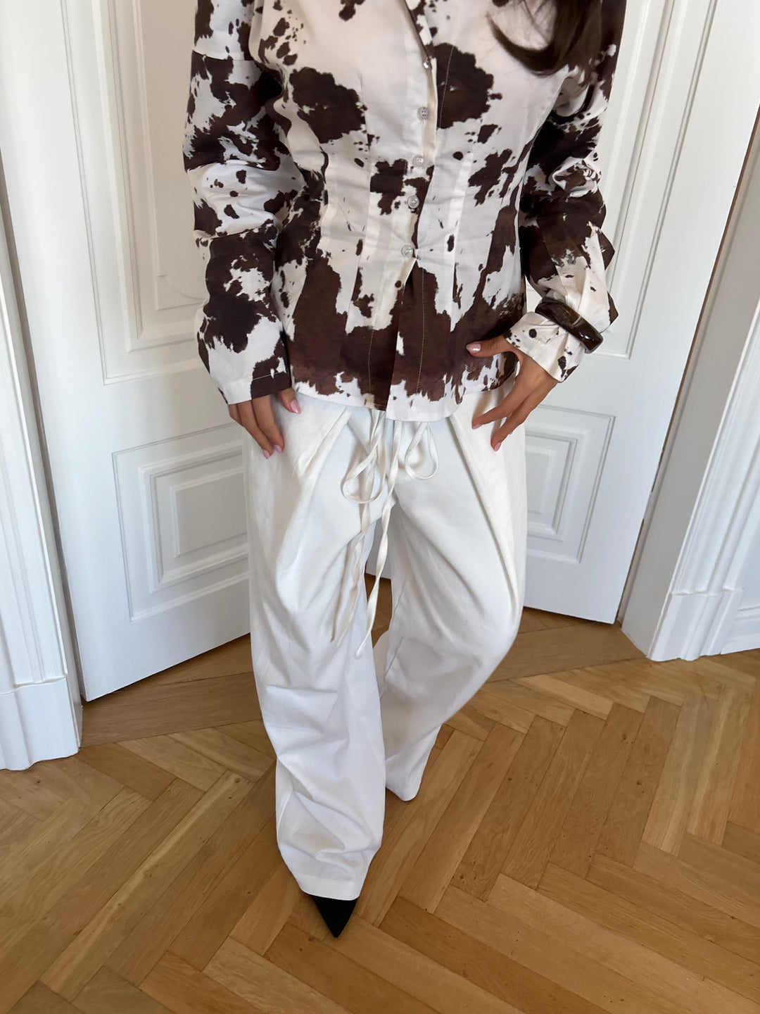 Elara baggy pants - White