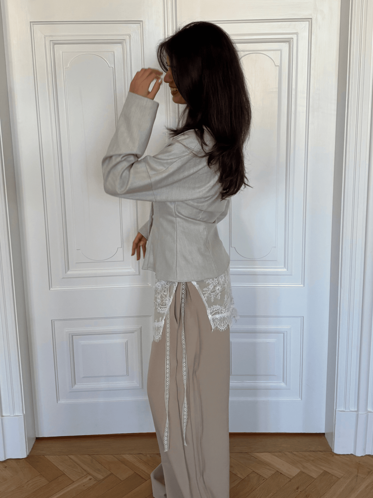 Naja Lace Skirt White