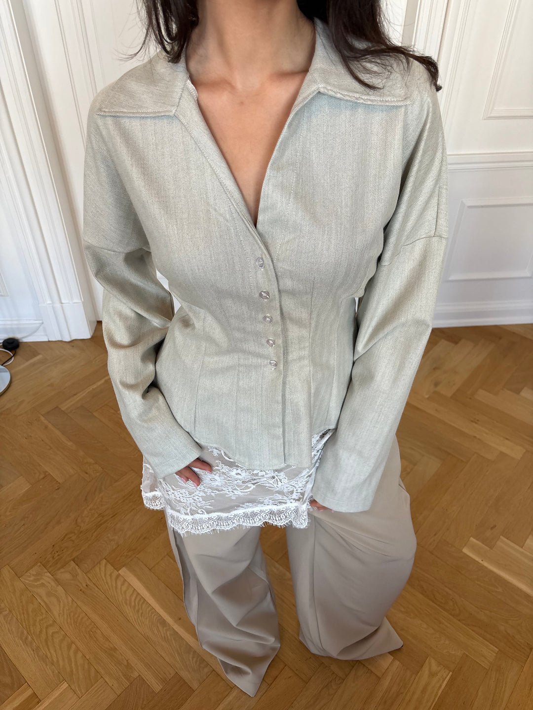 Naja lace tie skirt - White