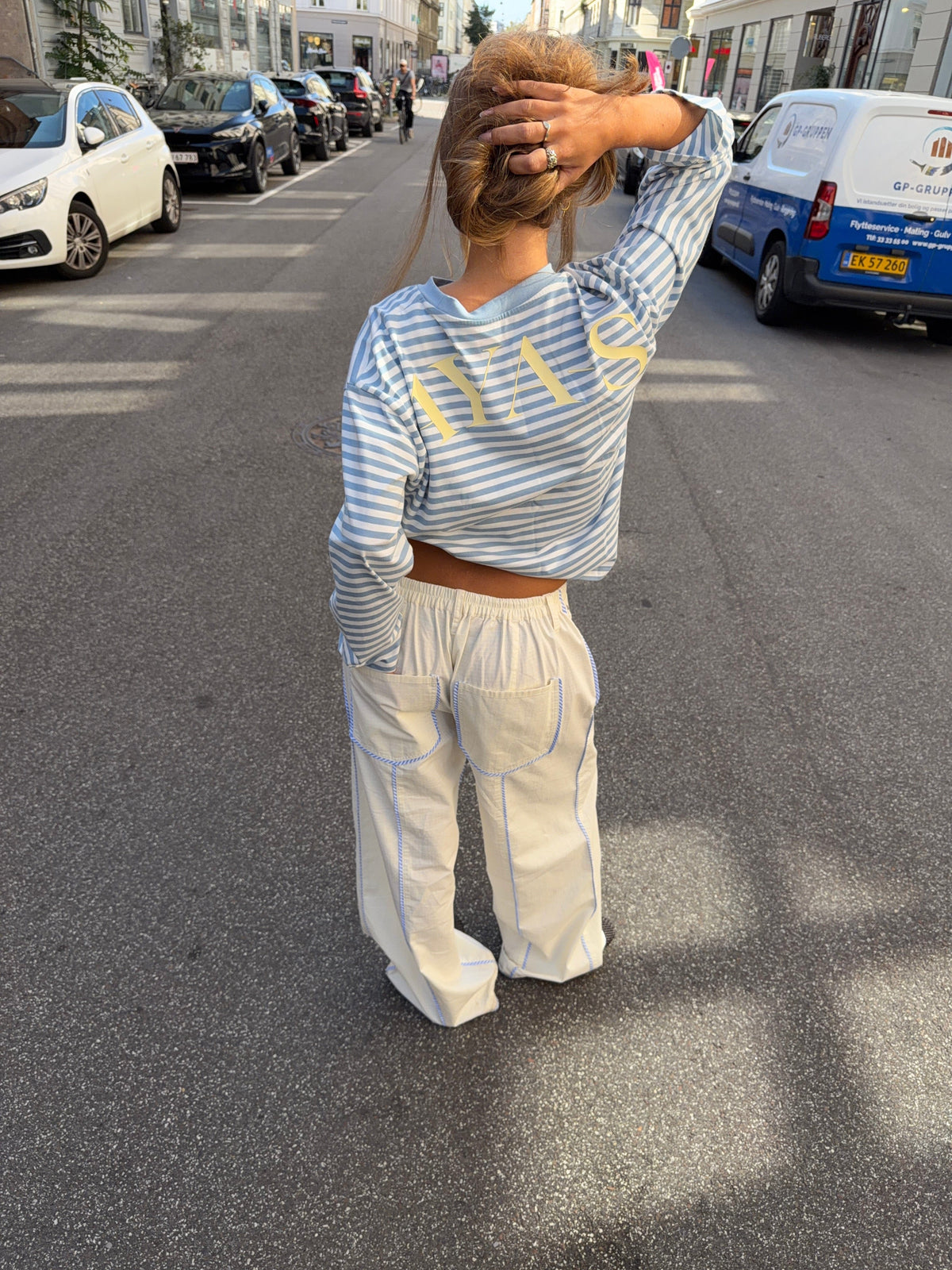 Jua Striped Pants Cream