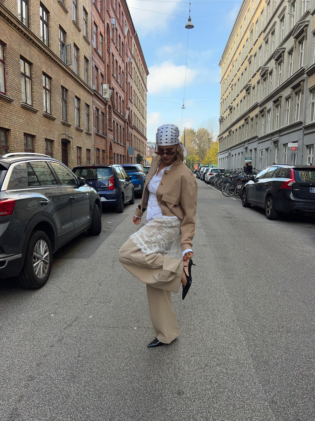 Elena loose suit pants - Beige