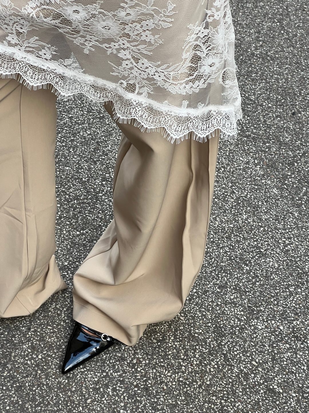 Elena loose suit pants - Beige