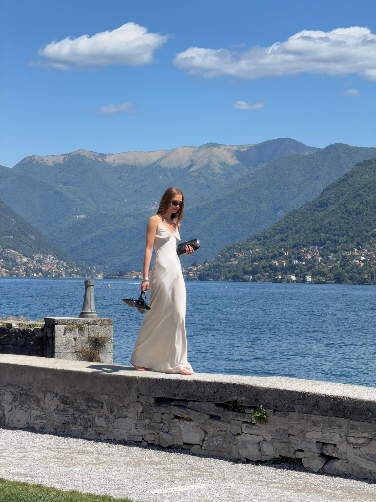 Sambia Satin Dress Champagne