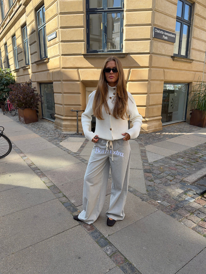 Joy striped loose pants - Dark blue/cream white