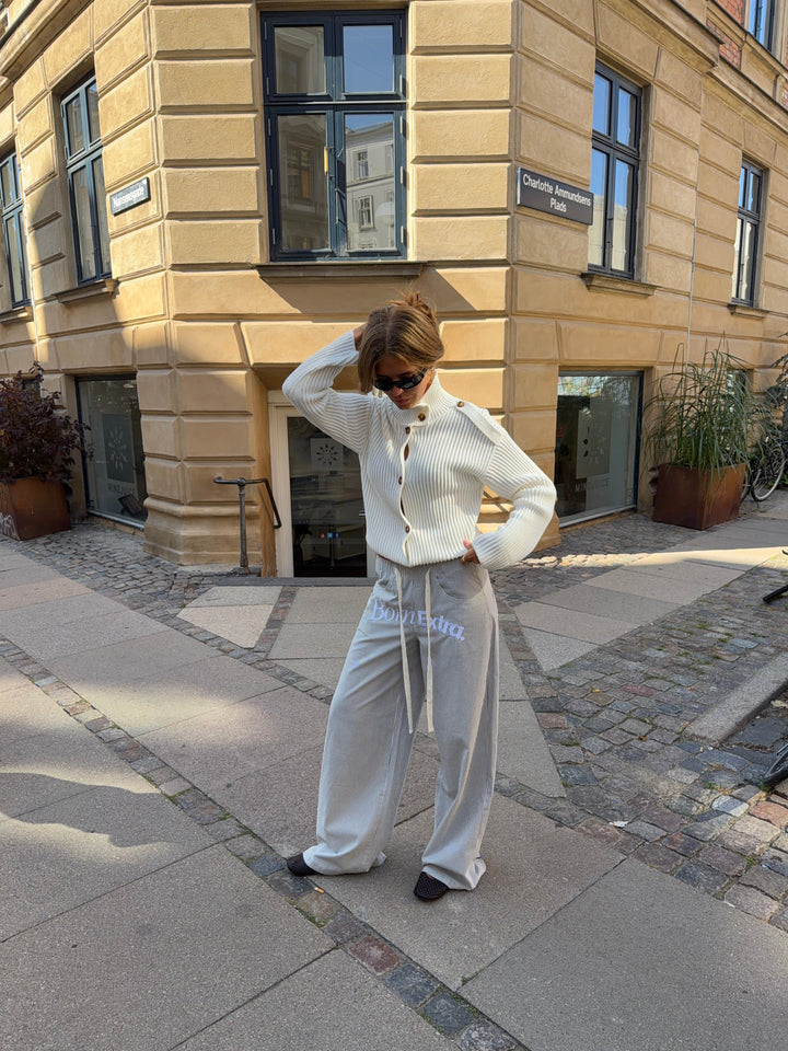 Joy striped loose pants - Dark blue/cream white