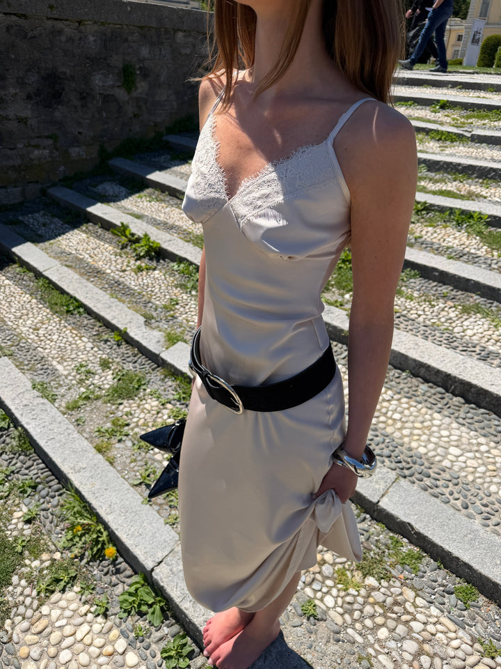 Sambia satin maxi dress - Champagne