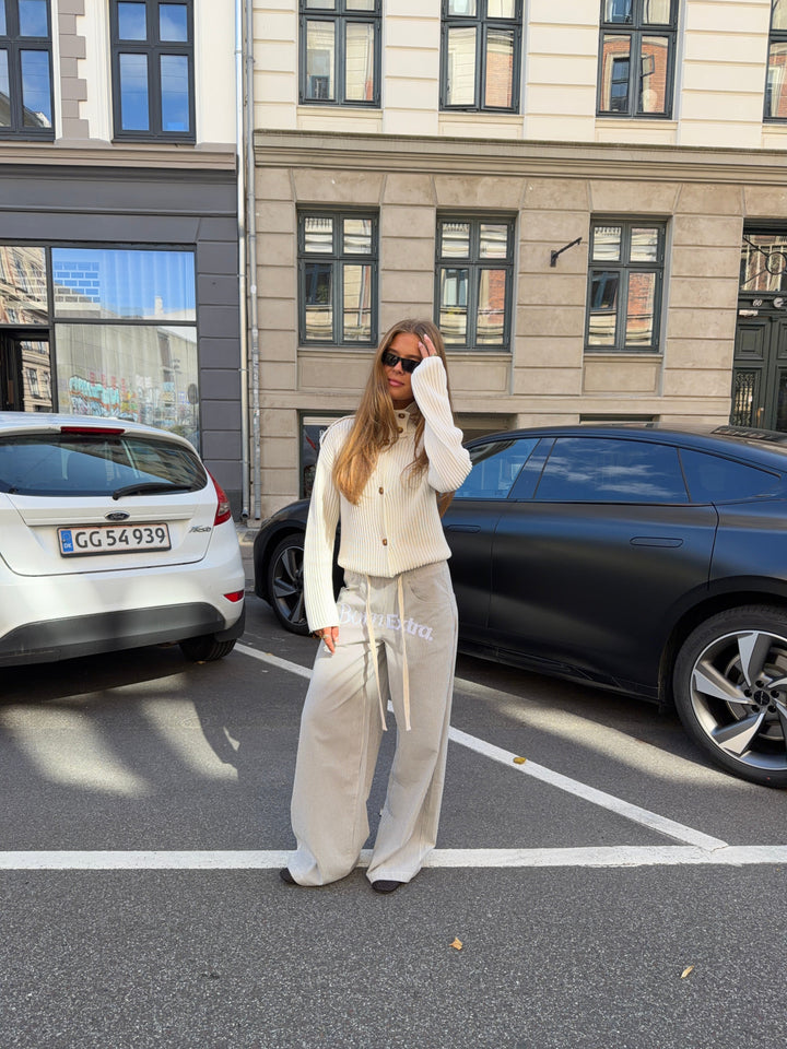 Joy striped loose pants - Dark blue/cream white