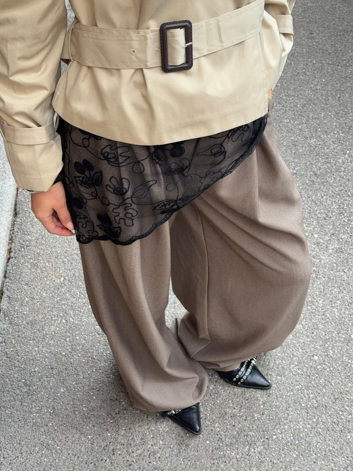 Rue lace scarf - Black