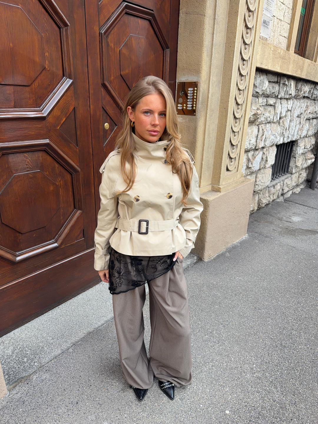 Rue lace scarf - Black